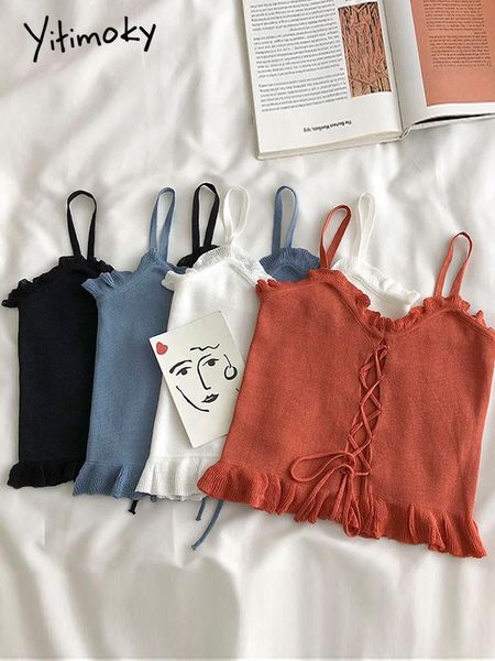t-shirt yitimoky tank camis crop for women drawstring sleeveless ruffles knitted 2022 summer sweet fashion casual clothing, White
t-shirt yitimoky tank camis crop for women drawstring sleeveless ruffles knitted 2022 summer sweet fashion casual clothing, White