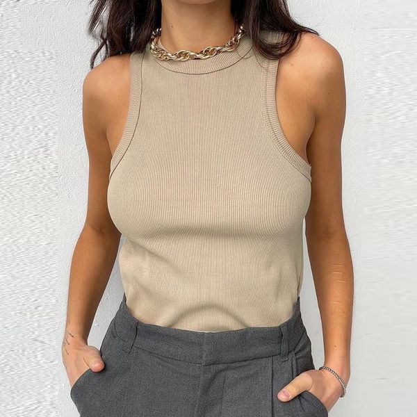 ribbed knitted neck summer basic shirts white black casual sport vest off shoulder green women's tank top
ribbed knitted neck summer basic shirts white black casual sport vest off shoulder green women's tank top