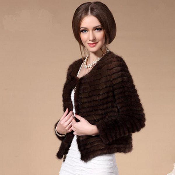 fur zdfurs *women autumn and winter female real knitted real mink with striped cut fur natural fur short coat jacket, Black
fur zdfurs *women autumn and winter female real knitted real mink with striped cut fur natural fur short coat jacket, Black