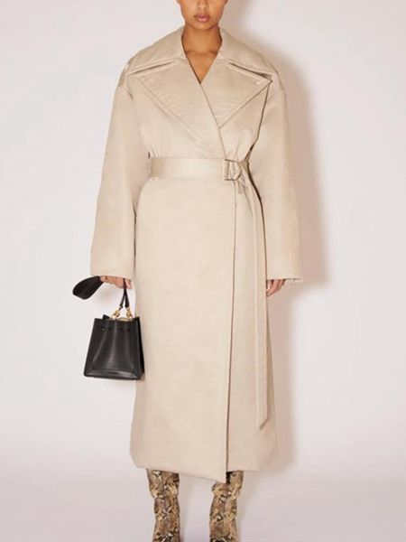 fur women thickened trench coat turndown collar long sleeve 2022 autumn winter female warm fashion midlength jacket with sashes, Black
fur women thickened trench coat turndown collar long sleeve 2022 autumn winter female warm fashion midlength jacket with sashes, Black