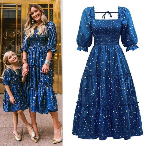 family matching outfits mother daughter dresses family matching outfits summer glitter star print mom and daughter dress beach wears family, Blue
family matching outfits mother daughter dresses family matching outfits summer glitter star print mom and daughter dress beach wears family, Blue