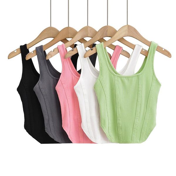 tanks summer tank women 2022 fashion white cute knit square neck ribbed black tank with bright line green, Black;white
tanks summer tank women 2022 fashion white cute knit square neck ribbed black tank with bright line green, Black;white