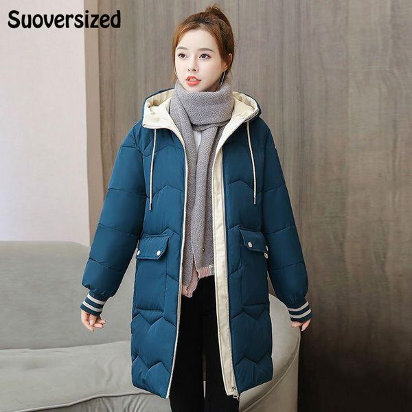 leather loose hooded cotton padded thicken parkas korean long sleeve pocket winter coat elegant warm women jacket outwear oversized 4xl, Black
leather loose hooded cotton padded thicken parkas korean long sleeve pocket winter coat elegant warm women jacket outwear oversized 4xl, Black