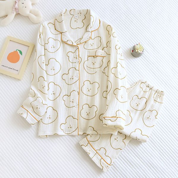 women's sleepwear spring/summer loungewear crepe cotton pajamas set cartoon bear sleepwear female long sleeve pijama ladies pyjama wome, Black;red
women's sleepwear spring/summer loungewear crepe cotton pajamas set cartoon bear sleepwear female long sleeve pijama ladies pyjama wome, Black;red