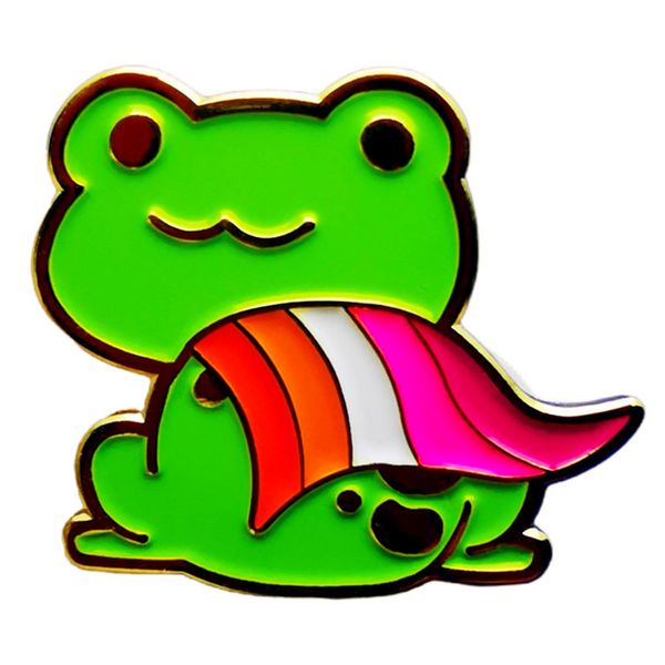 lgbt lesbian pride frog rainbow flag pin cute anime movies games hard enamel pins collect metal cartoon brooch backpack hat bag collar lapel, Blue
lgbt lesbian pride frog rainbow flag pin cute anime movies games hard enamel pins collect metal cartoon brooch backpack hat bag collar lapel, Blue
