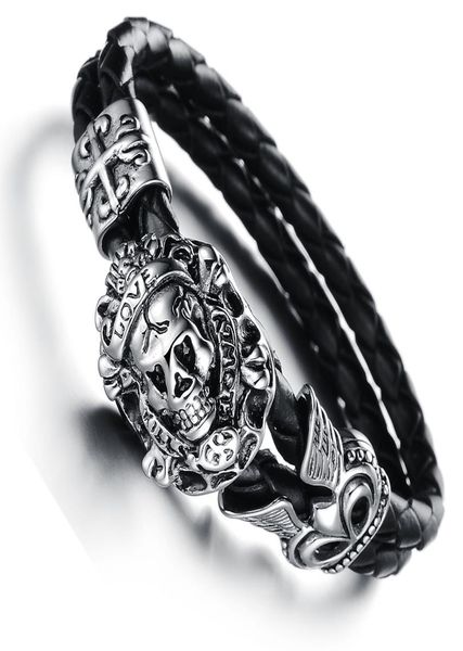 european fashion punk skull night club stainless steel genuine cowhide leather bracelet wristband men jewellery present gift7342811, Golden;silver
european fashion punk skull night club stainless steel genuine cowhide leather bracelet wristband men jewellery present gift7342811, Golden;silver