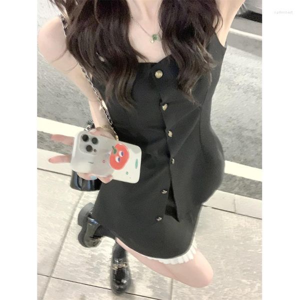 work dresses office lady suit women's summer black spaghetti strap tank high waist mini skirt two-piece set fashion female clothes, White;black
work dresses office lady suit women's summer black spaghetti strap tank high waist mini skirt two-piece set fashion female clothes, White;black