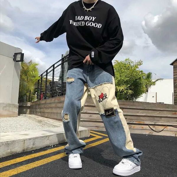 men's jeans y2k retro alfabeto bordado masculino jeans hiphop calas de brim de perna larga punk em linha reta quatro estaes casual solt, Blue
men's jeans y2k retro alfabeto bordado masculino jeans hiphop calas de brim de perna larga punk em linha reta quatro estaes casual solt, Blue