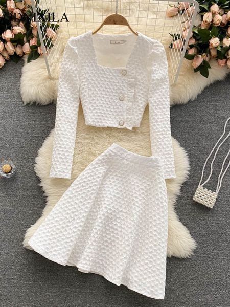 two piece dress spring summer fashion small cute elegant sweet women's skirt suit long sleeved suit short coat a-line skirt 2-piece set, White
two piece dress spring summer fashion small cute elegant sweet women's skirt suit long sleeved suit short coat a-line skirt 2-piece set, White