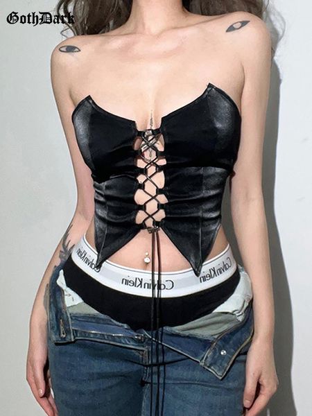 t-shirt goth dark pu bandage y2k black women tube mall gothic grunge off shoulder crop bodycon patchwork summer clothes, White
t-shirt goth dark pu bandage y2k black women tube mall gothic grunge off shoulder crop bodycon patchwork summer clothes, White