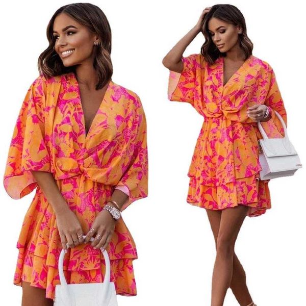 women's v neck bat sleeve mini dress boho floral print high waist elegant women ruffle office party dresses robe, Black;gray
women's v neck bat sleeve mini dress boho floral print high waist elegant women ruffle office party dresses robe, Black;gray