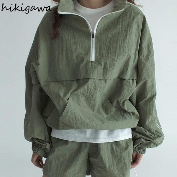 dress hikigawa chic tracksuit korean two piece set women stand zipper oversized pullovers casual shorts suit fashion sets 2 pcs, White
dress hikigawa chic tracksuit korean two piece set women stand zipper oversized pullovers casual shorts suit fashion sets 2 pcs, White