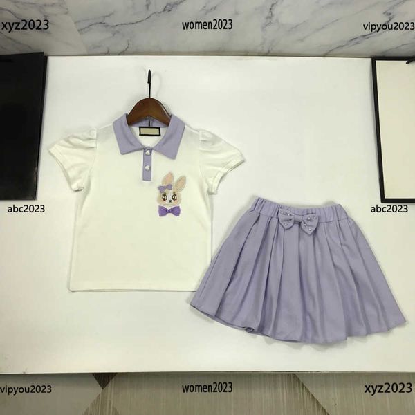 summer tracksuits kids clothes child short sleeve sets baby 2pcs cute rabbit pattern polo shirt and bow decorated pleated skirt, White
summer tracksuits kids clothes child short sleeve sets baby 2pcs cute rabbit pattern polo shirt and bow decorated pleated skirt, White