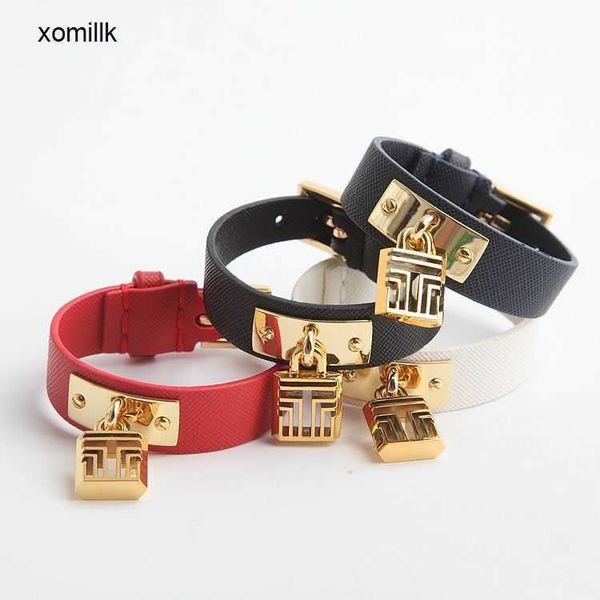 hermm designer bracelet daily accessories t series artificial leather detailed small lock pendant and with multiple colors, Black
hermm designer bracelet daily accessories t series artificial leather detailed small lock pendant and with multiple colors, Black