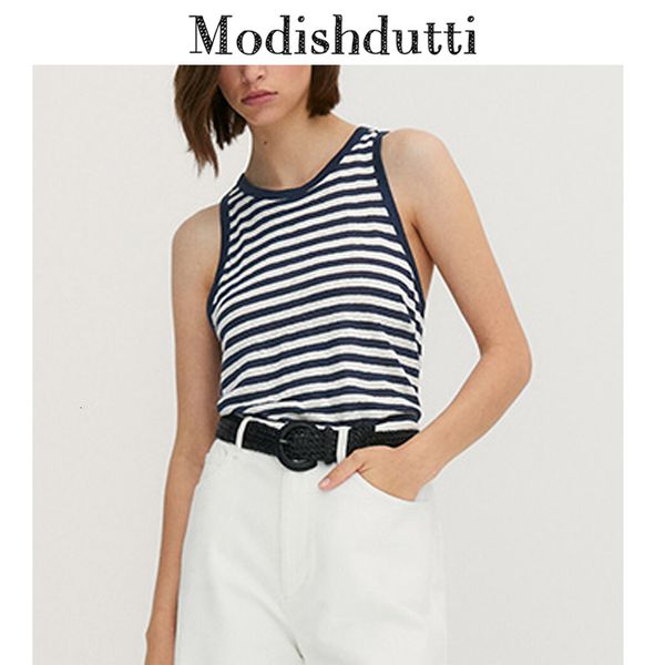 womens tshirt modishdutti summer women fashion striped cotton and linen sleeveless vest casual oneck loose tank female 230420, White
womens tshirt modishdutti summer women fashion striped cotton and linen sleeveless vest casual oneck loose tank female 230420, White