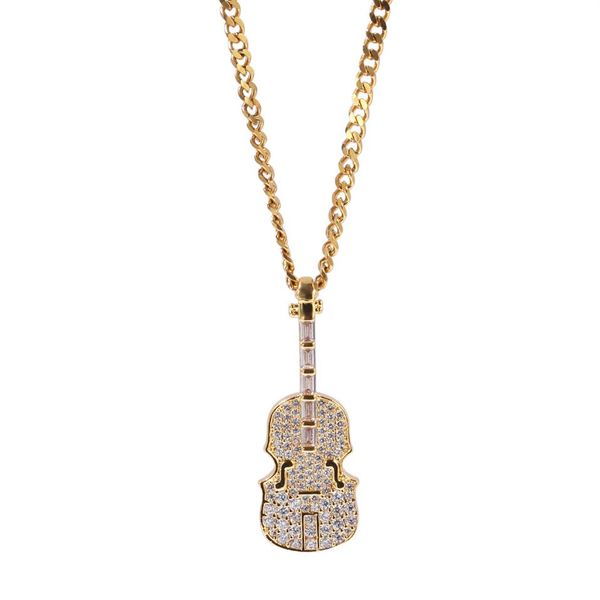hip hop jewelry the violin shape clear t cz zircons pendant necklace gold plated with chain for men women nice lover gift rapper j200o, Silver
hip hop jewelry the violin shape clear t cz zircons pendant necklace gold plated with chain for men women nice lover gift rapper j200o, Silver