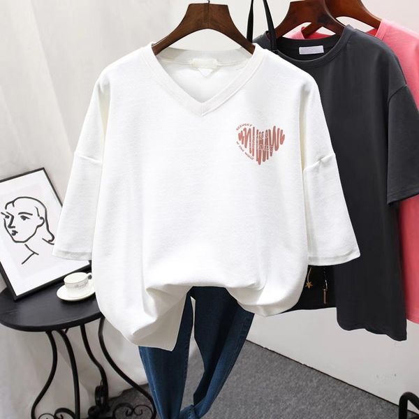 t-shirt ebaihui 100% cotton m4xl t shirt heart print tshirt short sleeve women's summer harajuku couple v neck oversized t shirts, White
t-shirt ebaihui 100% cotton m4xl t shirt heart print tshirt short sleeve women's summer harajuku couple v neck oversized t shirts, White