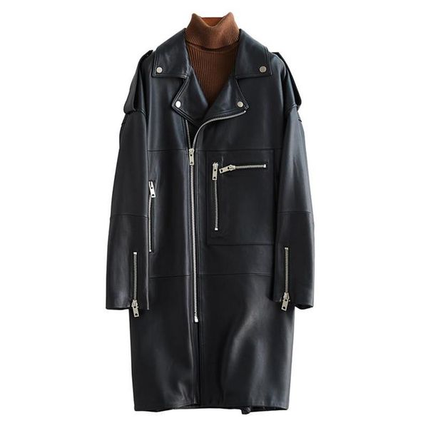 plus size outerwear & coats nerazzurri oversized black long spring womens leather jacket sleeve drop shoulder zipper loose faux co268c
plus size outerwear & coats nerazzurri oversized black long spring womens leather jacket sleeve drop shoulder zipper loose faux co268c