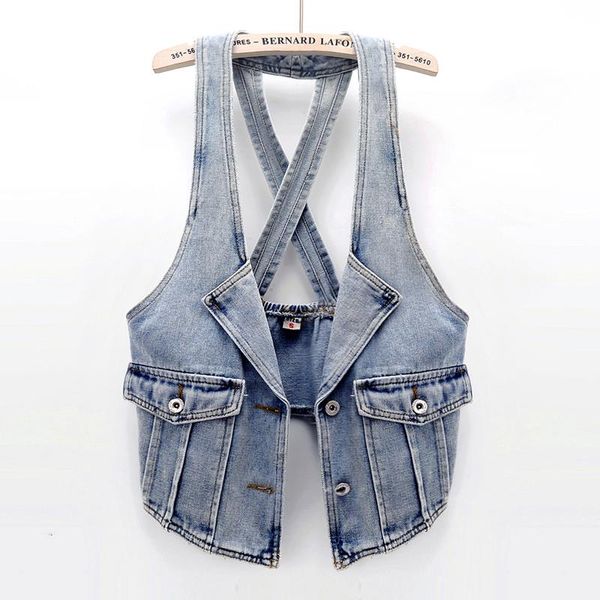 vests vintage denim vest women spring autumn fashion femme slim sleeveless jacket casual short jeans waistcoat ladies h1201, Black;white
vests vintage denim vest women spring autumn fashion femme slim sleeveless jacket casual short jeans waistcoat ladies h1201, Black;white