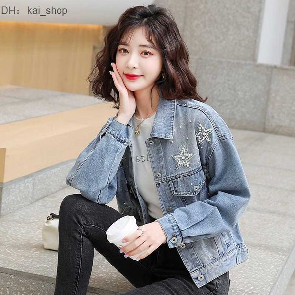 women's jackets denim coat new spring autumn small versatile short stapled beaded diamond fashion 11, Black;brown
women's jackets denim coat new spring autumn small versatile short stapled beaded diamond fashion 11, Black;brown