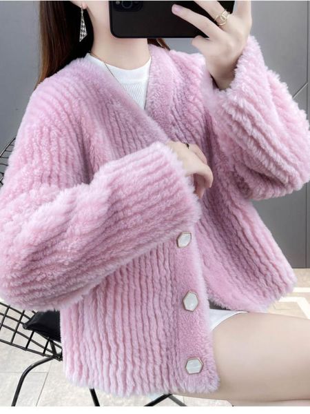 fur 2022 casual big button winter jacket women real fur coat natural knitted wool fur thick warm loose streetwear fashion outerwear, Black
fur 2022 casual big button winter jacket women real fur coat natural knitted wool fur thick warm loose streetwear fashion outerwear, Black