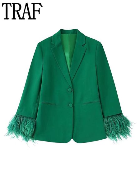 pants traf green feather blazer woman office buttons jackets for women 2022 autumn long sleeve blazer women coats korean female blazer, White
pants traf green feather blazer woman office buttons jackets for women 2022 autumn long sleeve blazer women coats korean female blazer, White