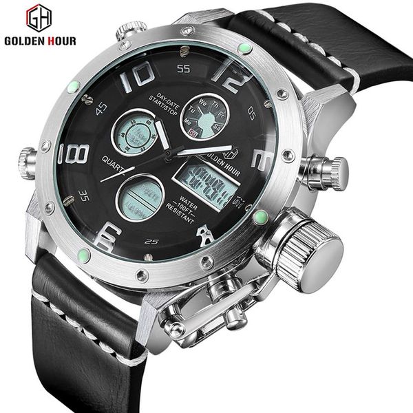 goldenhour mens watch men reloj hombre brand luxury sport watch luminous army quartz leather wrist watch relogio masculino236e, Slivery;brown
goldenhour mens watch men reloj hombre brand luxury sport watch luminous army quartz leather wrist watch relogio masculino236e, Slivery;brown