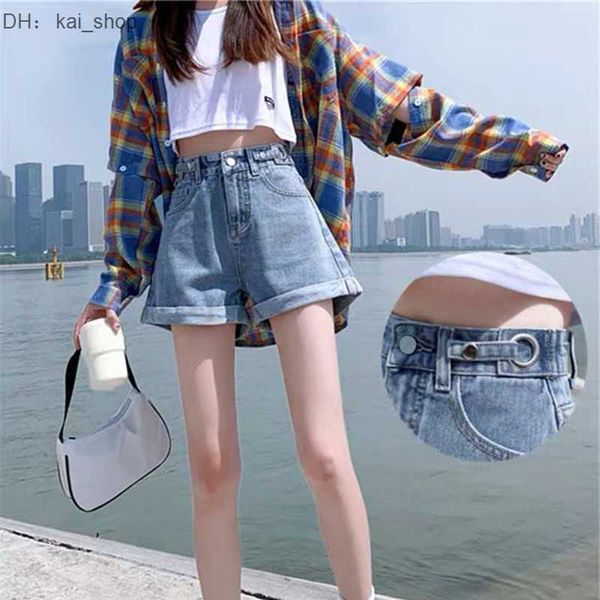women's jeans summer south korean new curled denim shorts cotton pants casual wide leg trend1, Blue
women's jeans summer south korean new curled denim shorts cotton pants casual wide leg trend1, Blue