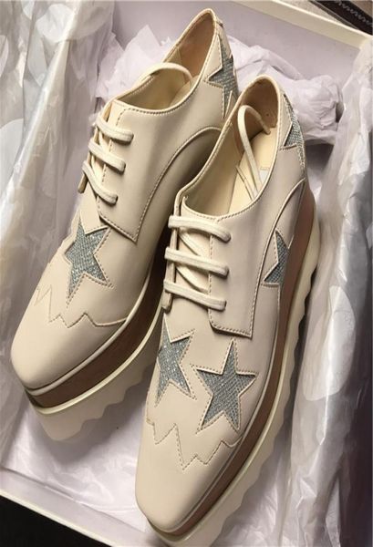 women designer real leather square slope thick stella britt shoe elyse brushed star shoes platform derbys wedge laceup fashion lu6774695, Black
women designer real leather square slope thick stella britt shoe elyse brushed star shoes platform derbys wedge laceup fashion lu6774695, Black