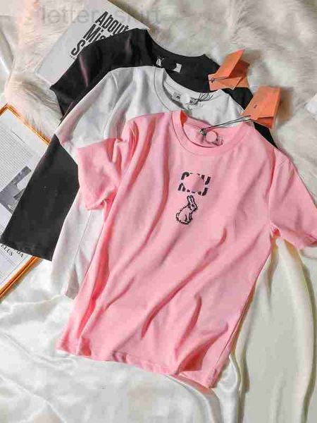 women's t-shirt designer t shirts designer rabbit embroidery short-sleeved slim-fit age-reducing msvm, White
women's t-shirt designer t shirts designer rabbit embroidery short-sleeved slim-fit age-reducing msvm, White