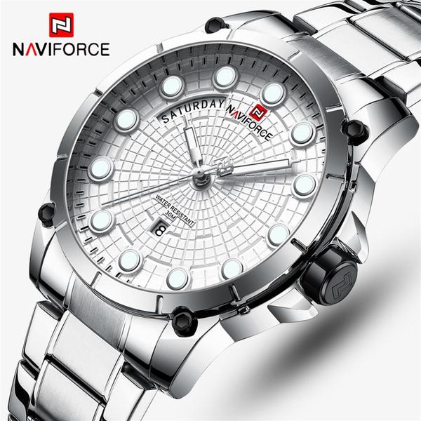 new watches men luxury brand naviforce men sports watches waterproof full steel quartz men's military watch relogio masculino254i, Slivery;brown
new watches men luxury brand naviforce men sports watches waterproof full steel quartz men's military watch relogio masculino254i, Slivery;brown
