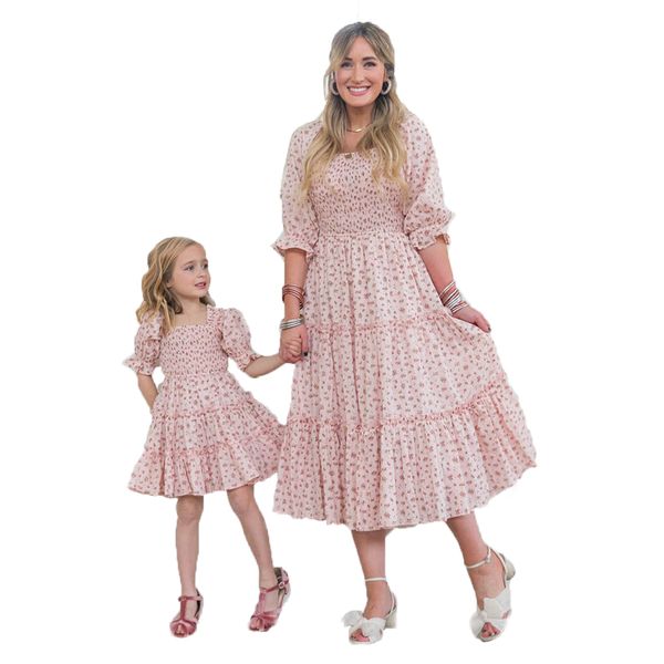 family matching outfits mom daughter matching dresses pink floral puff sleeves summer dress for girls women square collar kids princess dres, Blue
family matching outfits mom daughter matching dresses pink floral puff sleeves summer dress for girls women square collar kids princess dres, Blue