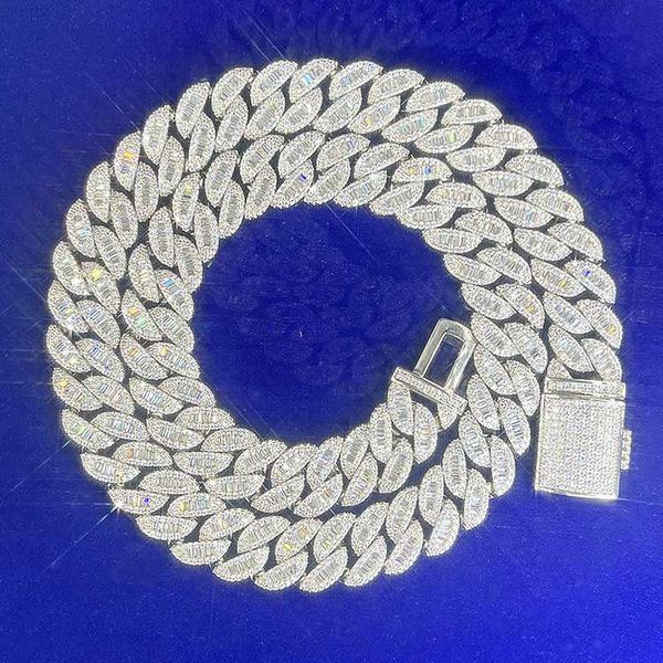 hiphop fashion design 15mm wide 925 silver with gra trapezoid moissanite diamond cuban link chain for rapper necklace
hiphop fashion design 15mm wide 925 silver with gra trapezoid moissanite diamond cuban link chain for rapper necklace