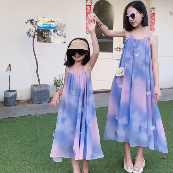 family matching outfits summer mother's and daughter dress with halo dyed butterfly dress holiday beach skirt family matching outfits 2, Blue
family matching outfits summer mother's and daughter dress with halo dyed butterfly dress holiday beach skirt family matching outfits 2, Blue