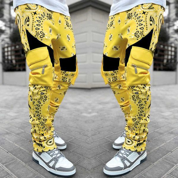 men's pants 2022 new leisure sports men's printing high street multibag trousers cargo pants fashion men sweatpants j230420, Black
men's pants 2022 new leisure sports men's printing high street multibag trousers cargo pants fashion men sweatpants j230420, Black