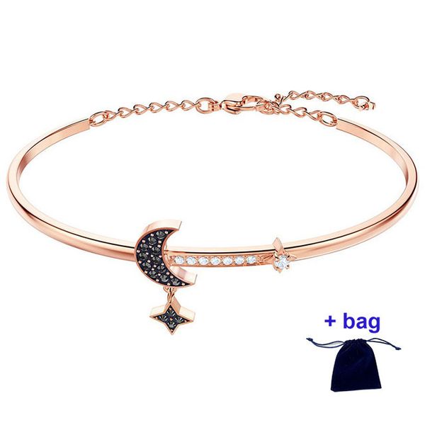 fahmi swa fashion bracelet symbolic bangle, moon and star, black, rose gold-tone plated exquisite gift box, ing, Golden;silver
fahmi swa fashion bracelet symbolic bangle, moon and star, black, rose gold-tone plated exquisite gift box, ing, Golden;silver