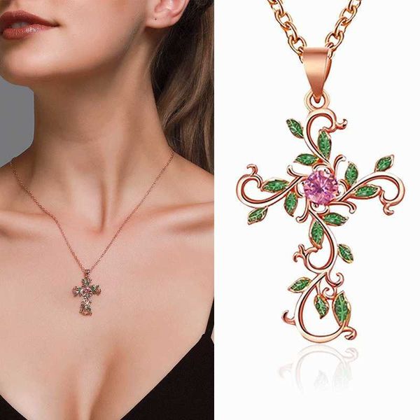 pendant necklaces classic cubic zirconia flower cross necklace women creative crystal leaf wrap necklace christian jewelry w0421, Silver
pendant necklaces classic cubic zirconia flower cross necklace women creative crystal leaf wrap necklace christian jewelry w0421, Silver