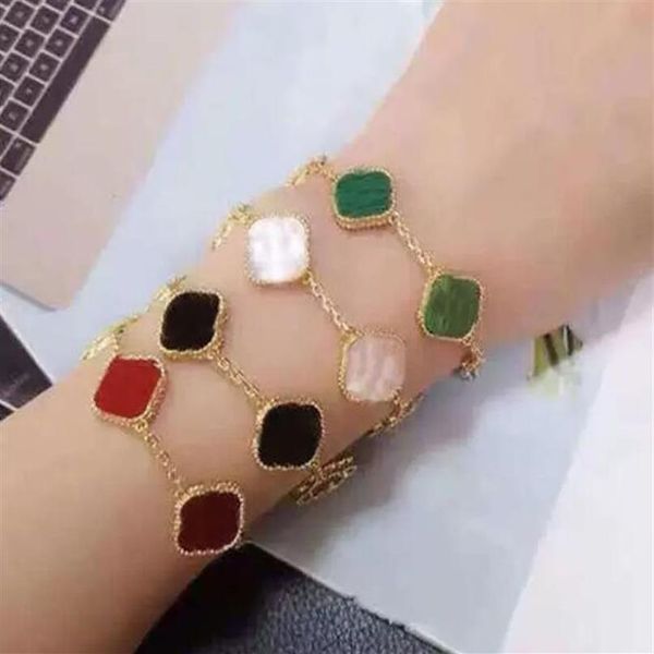 6 colors fashion classic 4 four leaf clover charm bracelets bangle chain agate shell mother-of-pearl for girls wedding jewelry wom294r, Golden;silver
6 colors fashion classic 4 four leaf clover charm bracelets bangle chain agate shell mother-of-pearl for girls wedding jewelry wom294r, Golden;silver