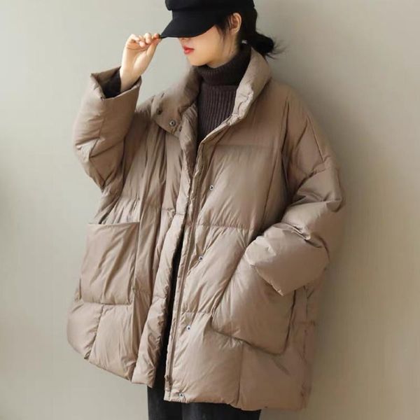 parkas fairynatural fashion korean design pockets ladies white duck down jacket casual warm button winter coats padded women parkas, Black
parkas fairynatural fashion korean design pockets ladies white duck down jacket casual warm button winter coats padded women parkas, Black