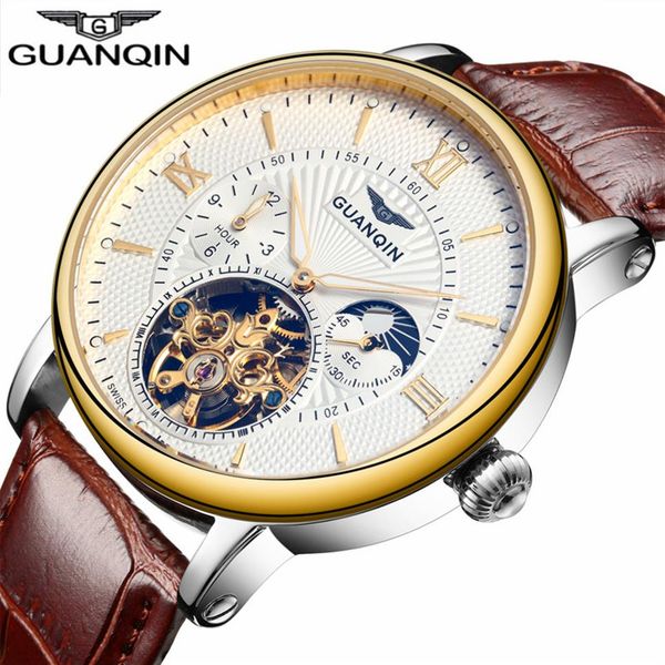 2018 fashion guanqin mens watches brand luxury skeleton watch men sport leather tourbillon automatic mechanical wristwatch273y, Slivery;brown
2018 fashion guanqin mens watches brand luxury skeleton watch men sport leather tourbillon automatic mechanical wristwatch273y, Slivery;brown