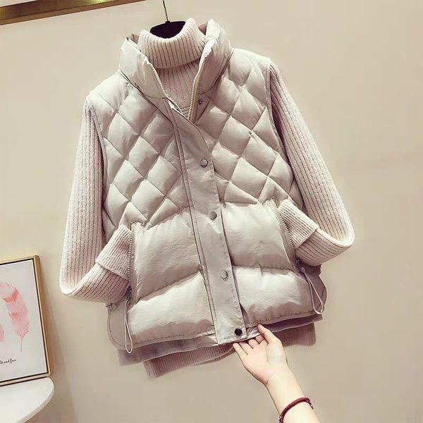 vests mumuzi winter warm women's vest loose plaid down cotton wadded coats slim zipper waistcoats beige sleeveles parkas female, Black;white
vests mumuzi winter warm women's vest loose plaid down cotton wadded coats slim zipper waistcoats beige sleeveles parkas female, Black;white