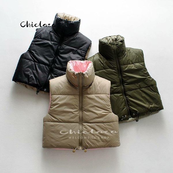 vests 2021 autumn winter short vest women fashion warm sleeveless parkas coat female casual doublesided waistcoat top, Black;white
vests 2021 autumn winter short vest women fashion warm sleeveless parkas coat female casual doublesided waistcoat top, Black;white