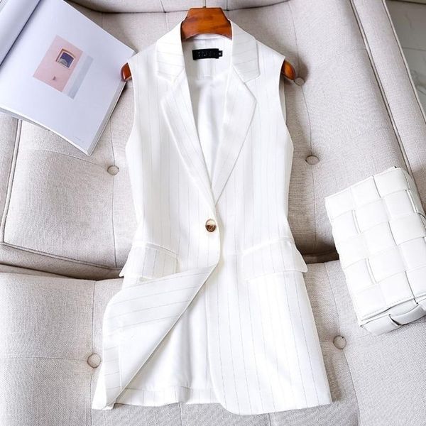 vests casual blazer women coats office lady midi suit vests spring autumn female waistcoat striped large size sleeveless jackets vests, Black;white
vests casual blazer women coats office lady midi suit vests spring autumn female waistcoat striped large size sleeveless jackets vests, Black;white