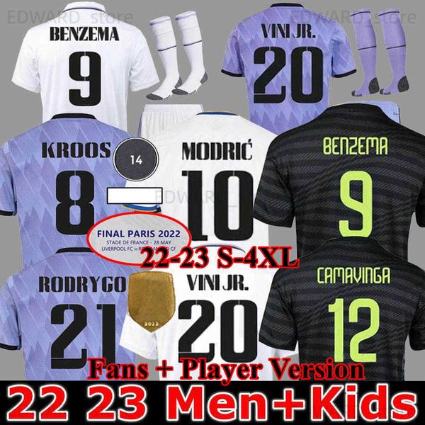 22 23 fans player version soccer jerseys 3rd benzema real madrids 2022 2023 finals champions 14 kit rodrgo camiseta vini jr camavinga tchoua, Black
22 23 fans player version soccer jerseys 3rd benzema real madrids 2022 2023 finals champions 14 kit rodrgo camiseta vini jr camavinga tchoua, Black