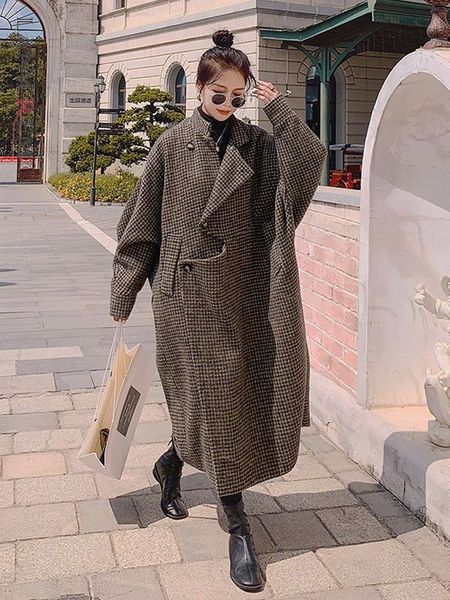 fur lanmrem thick long woolen coats for women lapel color block plaid belt coat loose irregular clothing female winter warm 2r6413, Black
fur lanmrem thick long woolen coats for women lapel color block plaid belt coat loose irregular clothing female winter warm 2r6413, Black