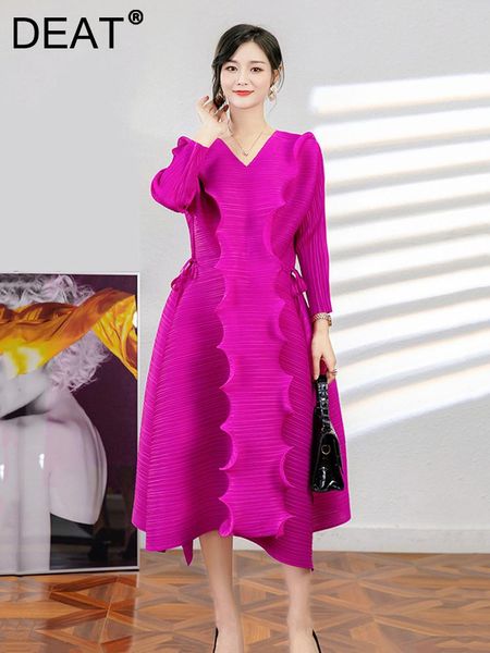 dresses deat women pleated midi dress v neck wave folds high waist drawstring dresses casual style elegant 2022 summer fashion 15ab611, Black;gray
dresses deat women pleated midi dress v neck wave folds high waist drawstring dresses casual style elegant 2022 summer fashion 15ab611, Black;gray