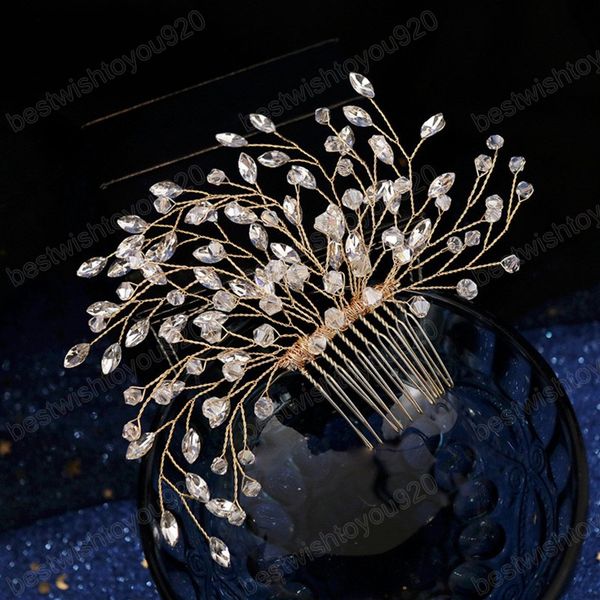 bridal handmade crystal hair pins combs wedding dress accessories women girls party hair ornaments festival jewelry gifts, Golden;silver
bridal handmade crystal hair pins combs wedding dress accessories women girls party hair ornaments festival jewelry gifts, Golden;silver