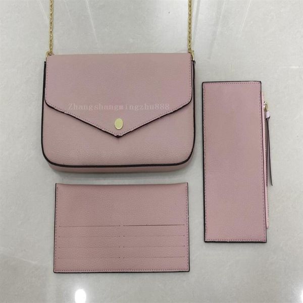 women wallets shoulder bags luxury designers 3pcs set card holder wallet embossing clutch handbags multi pochette accessories purs250p, Red;black
women wallets shoulder bags luxury designers 3pcs set card holder wallet embossing clutch handbags multi pochette accessories purs250p, Red;black