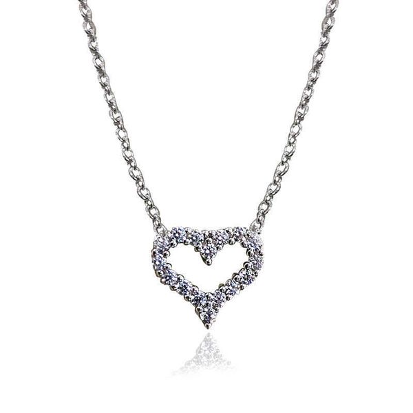 designertiffy diamond heart necklace 925 silver fashion trendy simple, Black
designertiffy diamond heart necklace 925 silver fashion trendy simple, Black