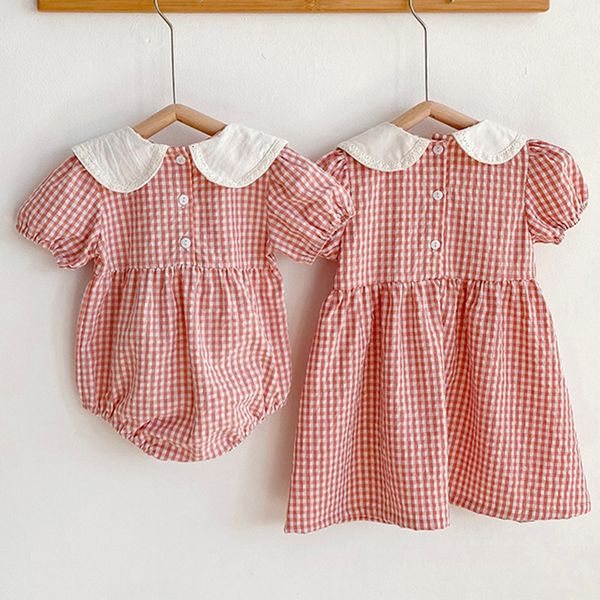 rompers toddler baby girls grid embroidery dresses summer girl infant children cotton short sleeve onepiece 230421, Blue
rompers toddler baby girls grid embroidery dresses summer girl infant children cotton short sleeve onepiece 230421, Blue